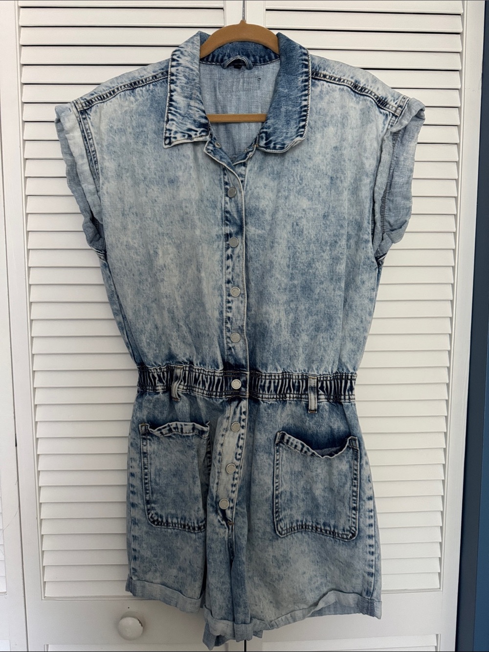 Blank NYC Light Wash Denim Romper